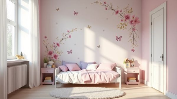 Rendre la chambre de votre fille unique avec un papier peint original
